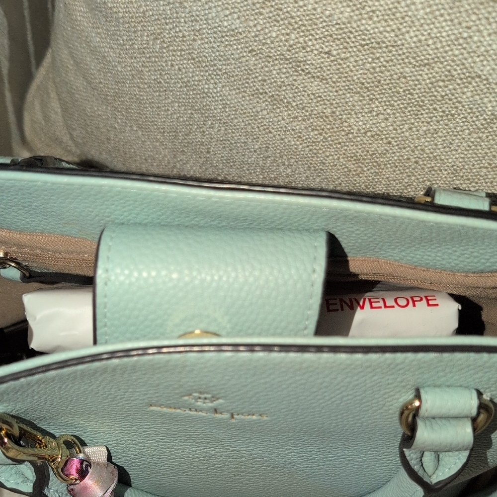 Nanette Lepore Light Blue Tote with Floral Accent - Picture 8 of 13